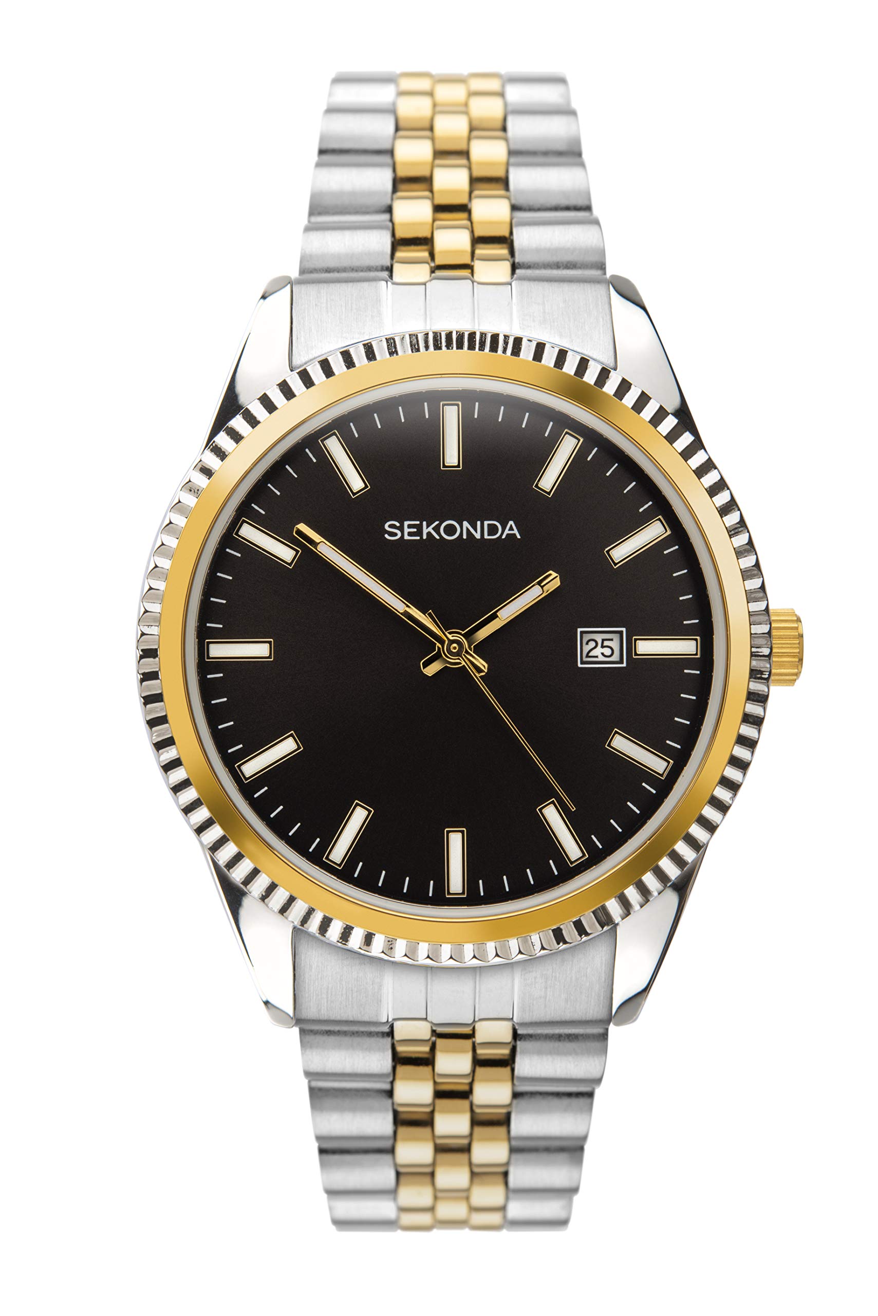 Sekonda King Classic Men's 40mm Quartz Watch with Analog Date Display & Stainless Steel Band | Stylish Dress Watch for Business, Formal Occasions & Everyday Wear