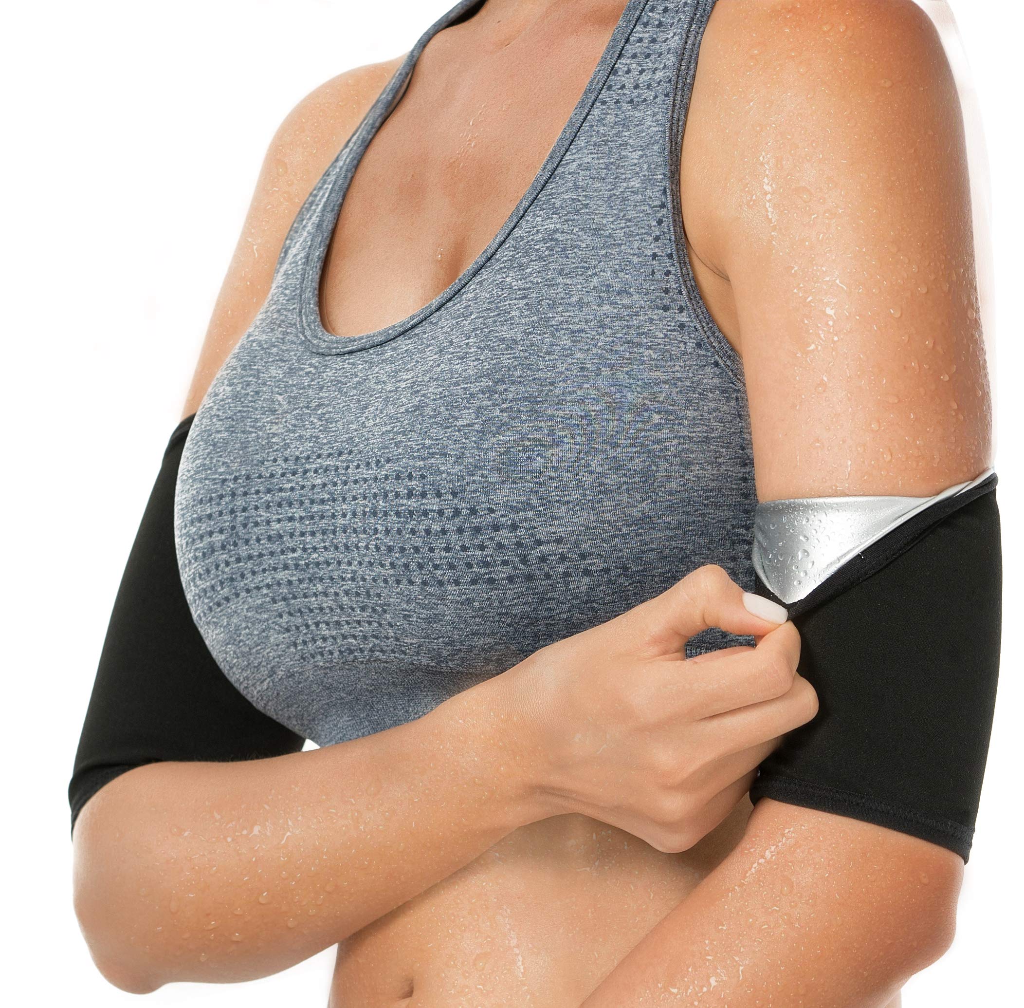 MOLLDAN Sauna Arm Trimmer Sweat Wrap Bands for Men & Women - Weight Loss & Slimming - Perfect for Home Workouts, Gym & Sauna Sessions