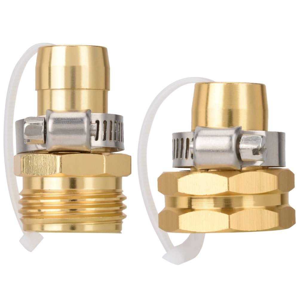 Hazmemejor Quick Connect Garden Hose Fittings - Heavy Duty Male & Female Water Hose Connectors Set for Outdoor Watering, Irrigation & Car Washing