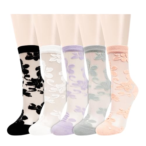 5 Pack-peach Flower(black,white,purple,green,pink)