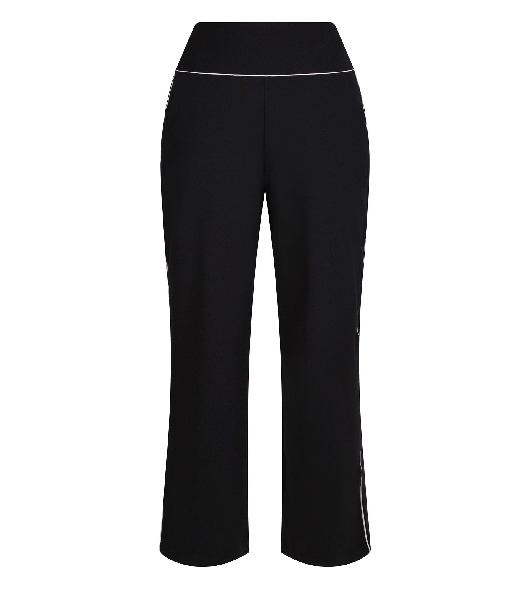 Stretch Jersey Wide Leg Sport Pants for Women - Black | Comfortable & Breathable for Yoga, Running & Casual Wear