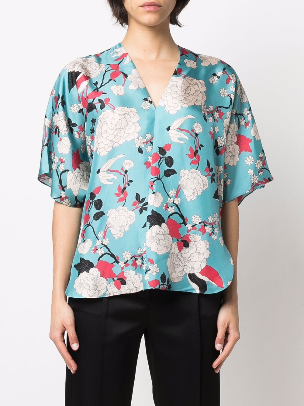 Alberto Biani Top Clear Blue - Women's Fashion Blouse for Casual & Office Wear | Lightweight & Comfortable Summer Tops