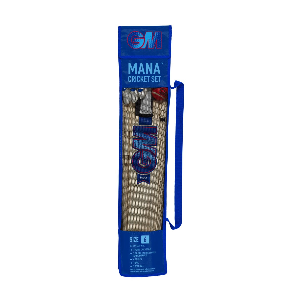 Gunn & Moore Mana Cricket Bat Set - Premium English Willow Cricket Equipment for Professional & Amateur Players - Perfect for Matches, Training & Backyard Practice