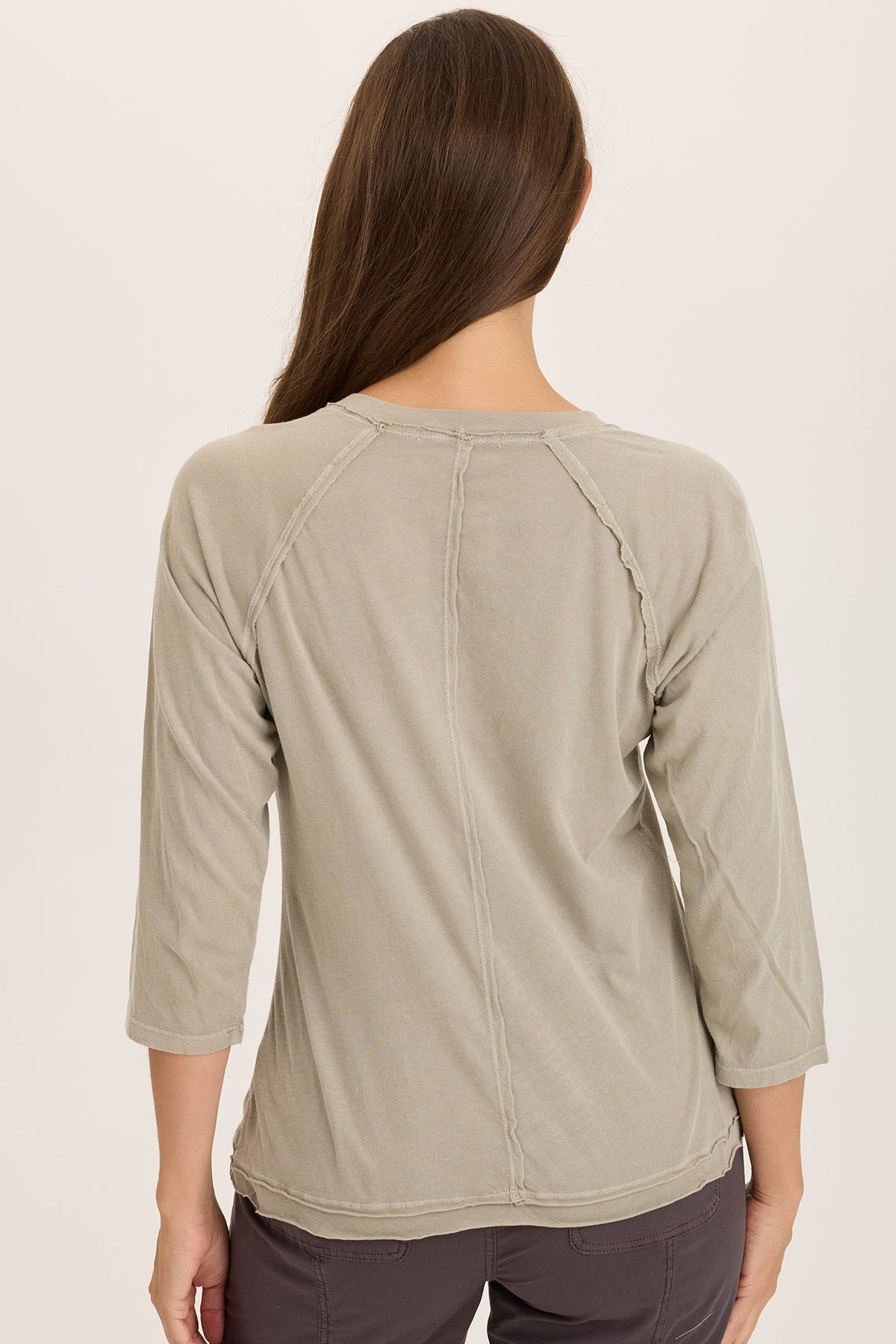 Maven Jersey 3/4 Sleeve V-Neck T-Shirt for Women - Soft Comfortable Casual Top for Everyday Wear, Work & Outfits