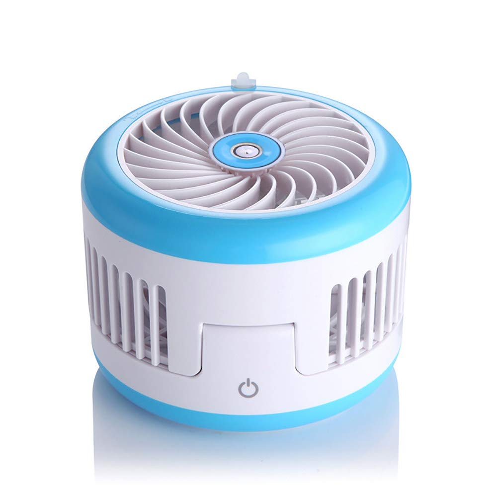 USB Mini Spray Fan with Humidifier - Portable Desktop Cooling Fan for Home & Office - Blue | Perfect for Personal Cooling, Beauty Mist, and Workspace Comfort