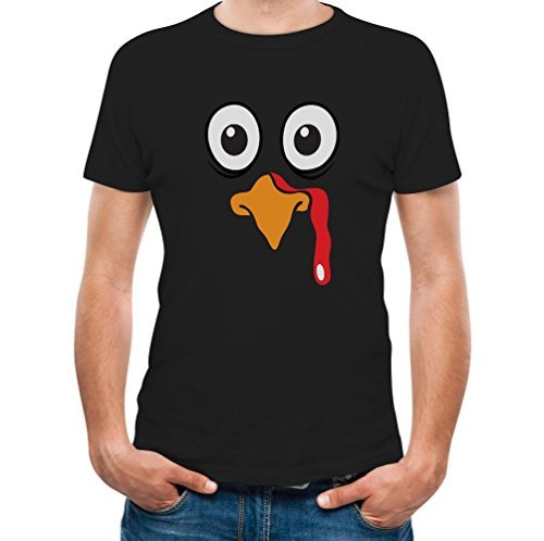 Funny Turkey Face Thanksgiving T-Shirt for Men | Cute Holiday Graphic Tee | Perfect for Family Gatherings & Friendsgiving Parties