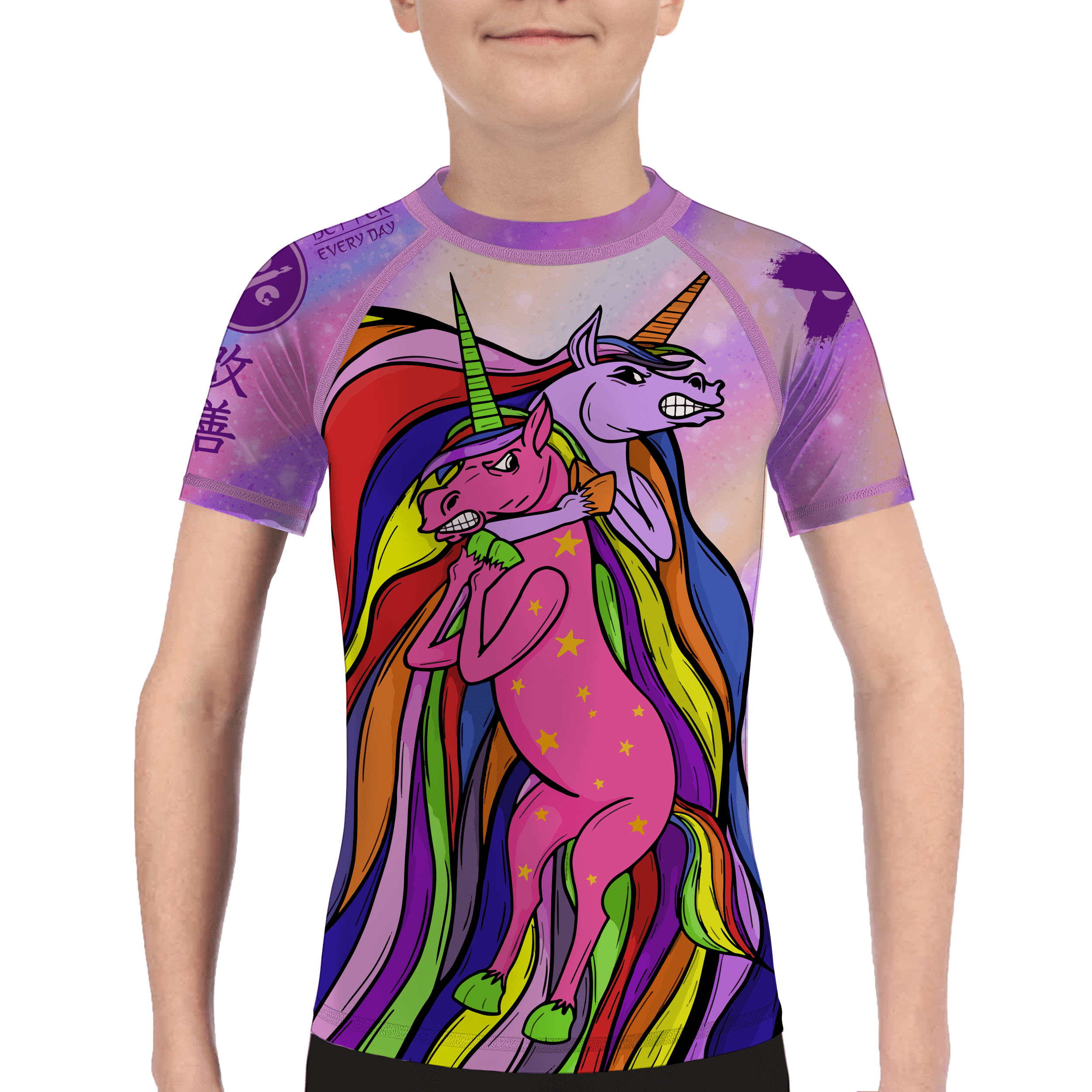 Unichoke Kids BJJ Rash Guard - Long Sleeve Compression Shirt for Brazilian Jiu-Jitsu Training - Perfect for MMA, Grappling & No-Gi Practice