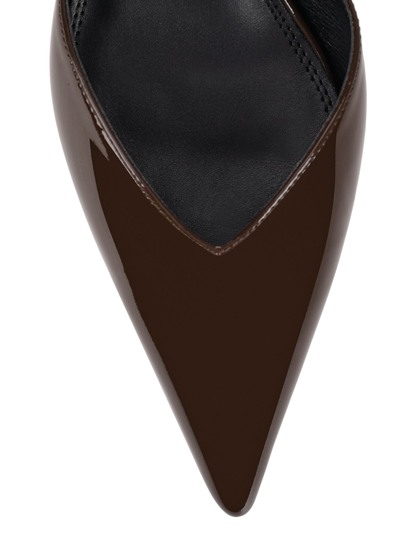 Yoco Slingback Kitten Heels - Women's Chocolate Brown Patent Leather Low Heel Shoes for Work, Office & Dressy Occasions