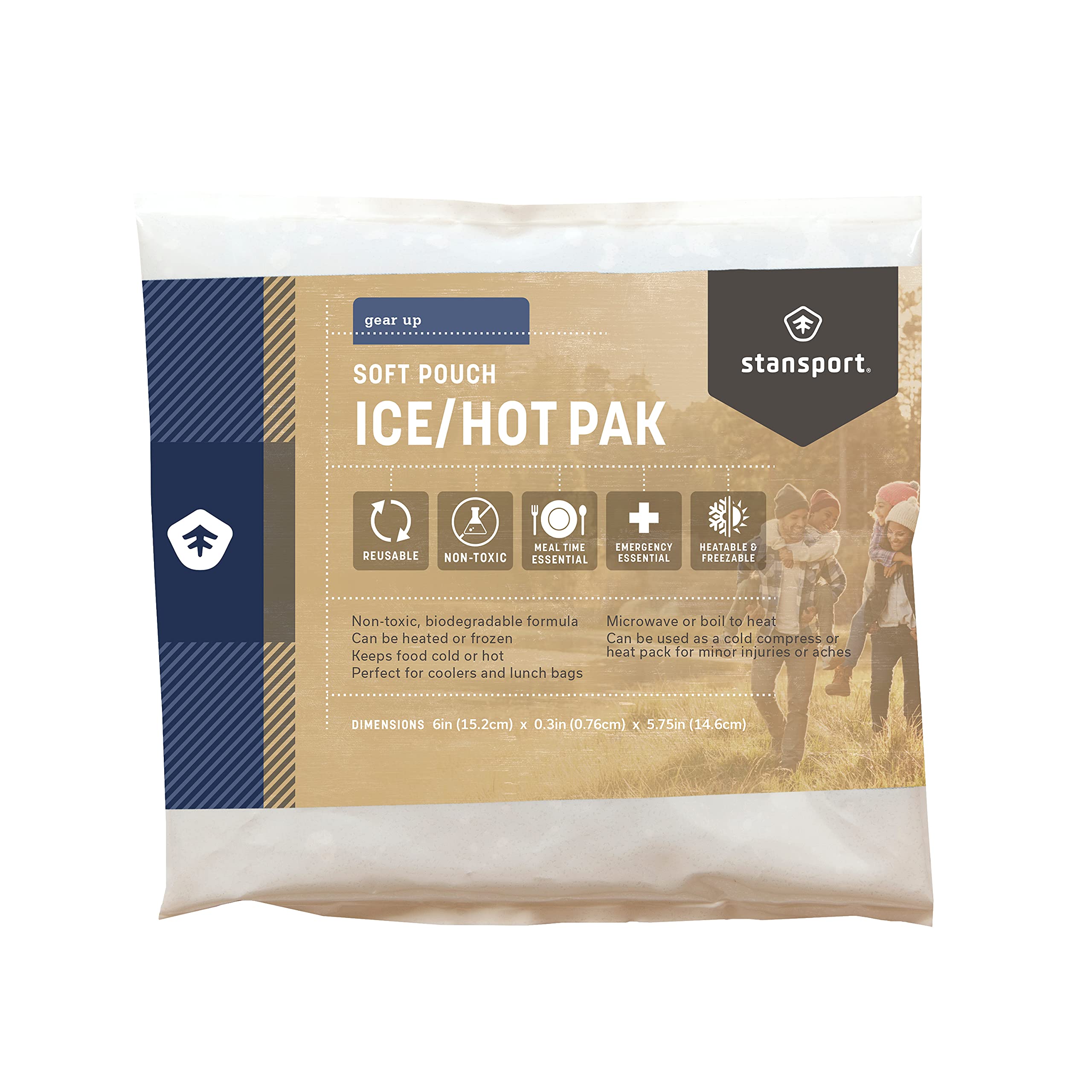 Stansport Reusable Soft Pouch Ice Pack & Hot Pack - Small Size for Injuries, Pain Relief & First Aid | Perfect for Sports, Travel & Home Use