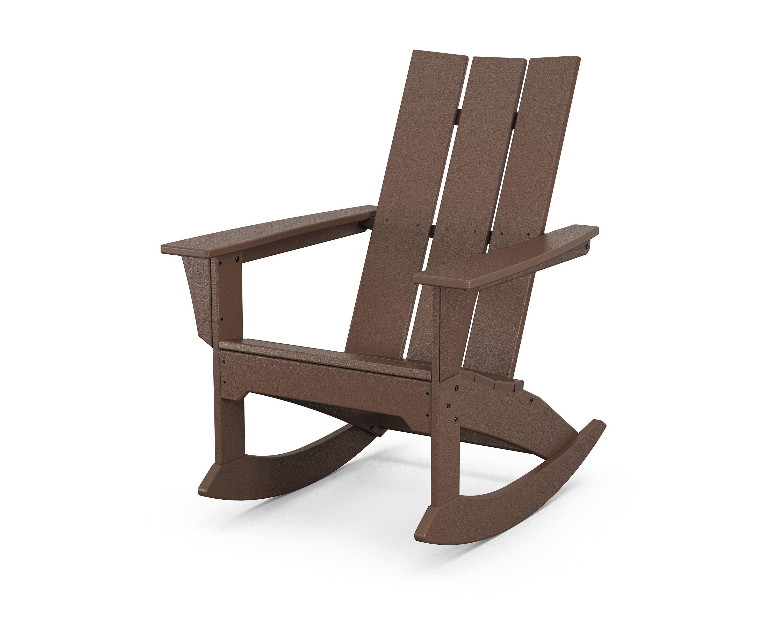 POLYWOOD Modern Adirondack Rocker Chair - Durable Outdoor Patio Furniture for Deck, Poolside & Garden Relaxation - All-Weather Resin Wicker Design (Multiple Colors Available)