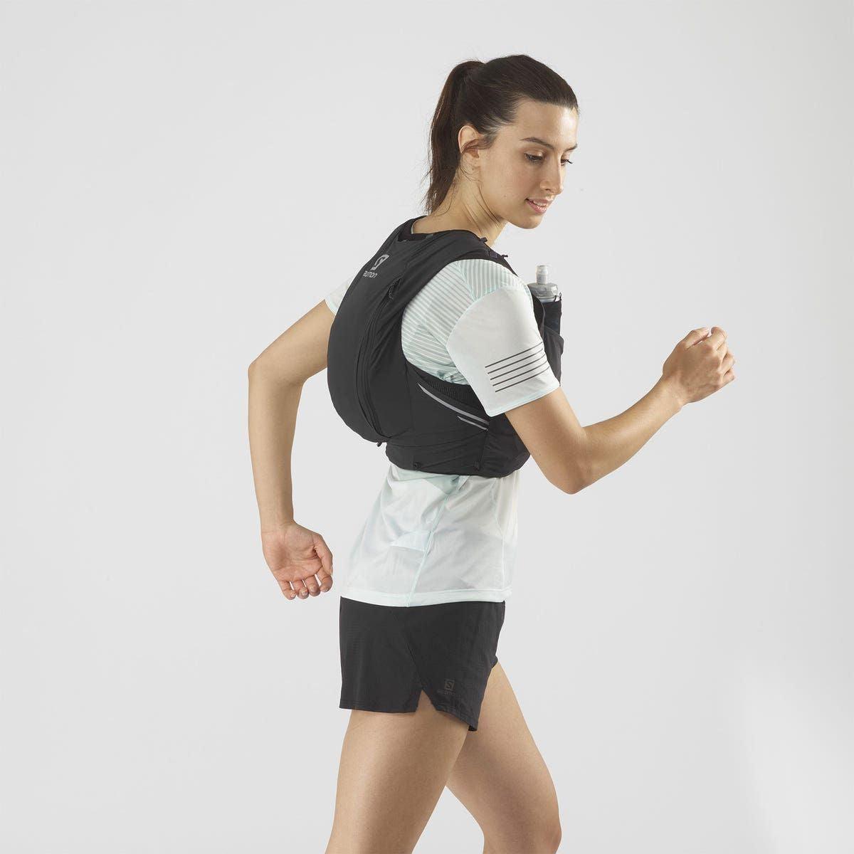 Salomon Unisex Sense Pro 10 Hydration Running Vest with 2 Water Flasks - Lightweight Breathable Trail Running Gear for Marathon & Hiking Adventures