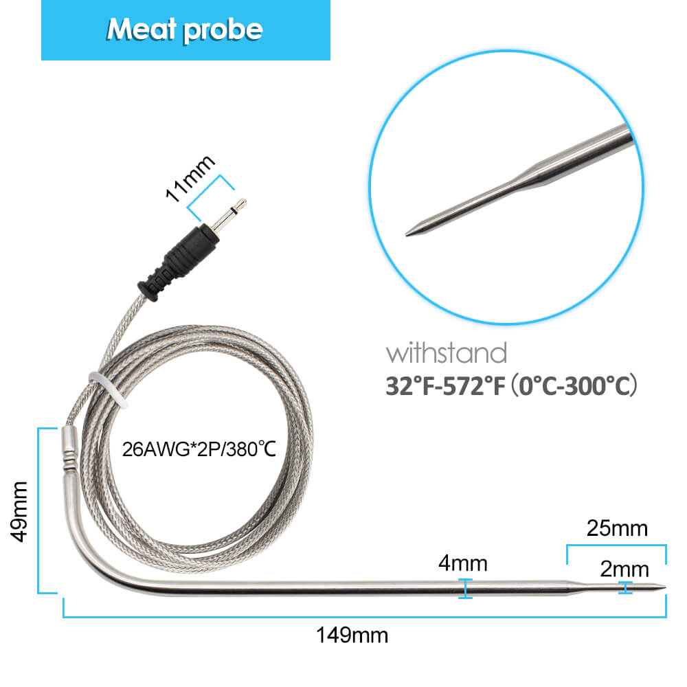 Wireless BBQ Grill Thermometer with Dual Probes - IRF 2SA Digital Meat Thermometer for Smoking, Grilling & Baking - Perfect for Backyard BBQs, Camping & Outdoor Cooking