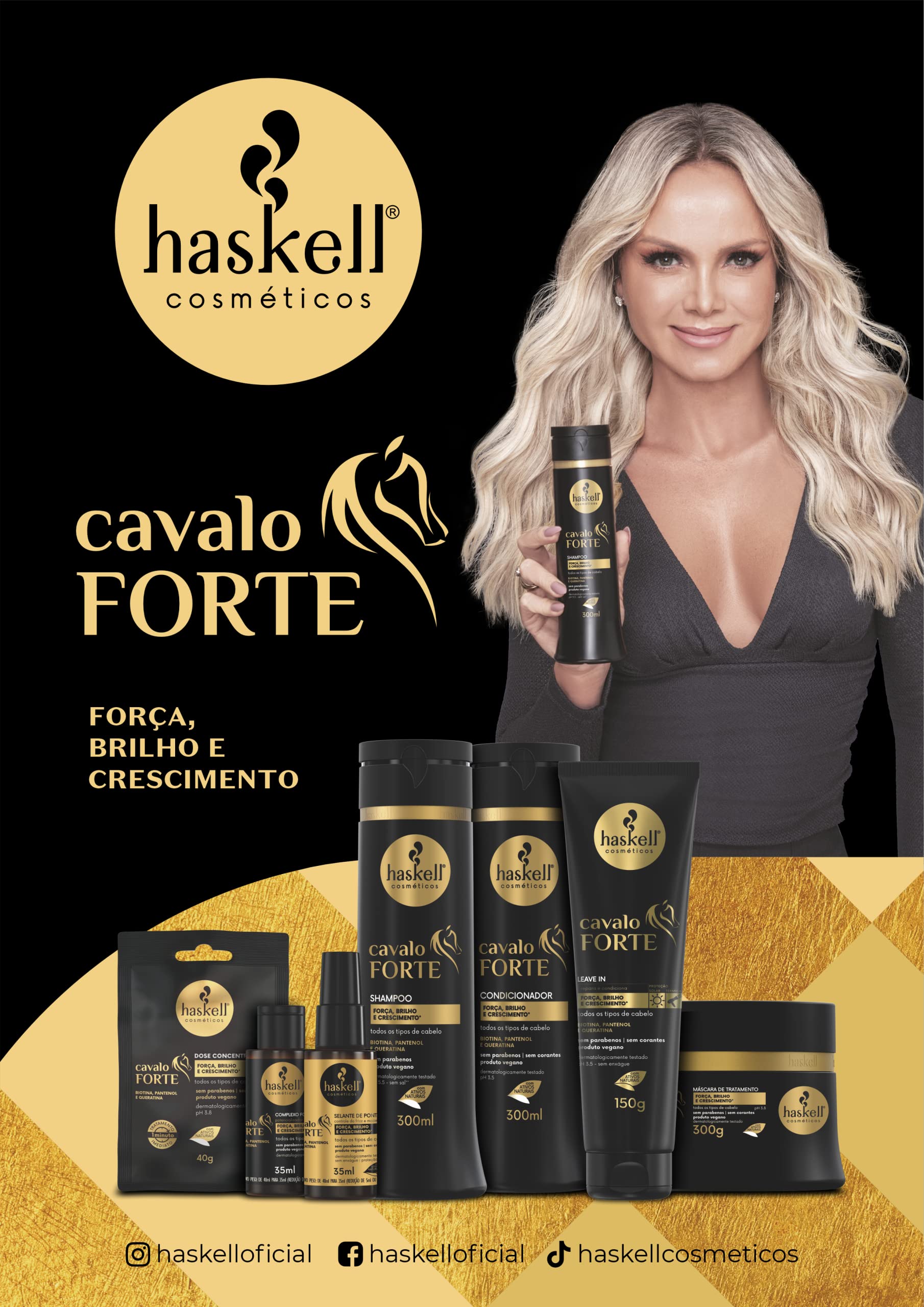 Haskell Strong Horse Collection Conditioner 33.81 Fl Oz (1L) - Deep Moisturizing & Detangling Horse Hair Care for Show, Competition & Daily Grooming
