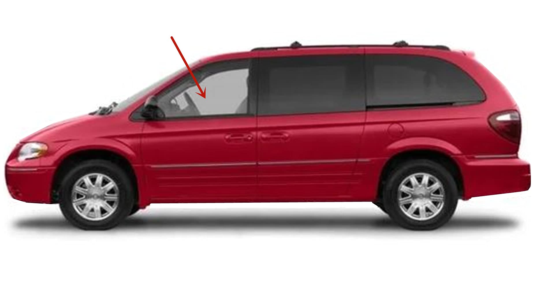Chrysler Town & Country 2004-2007 Driver Side Front Door Window Replacement Glass - Perfect for Auto Glass Repair & DIY Installation