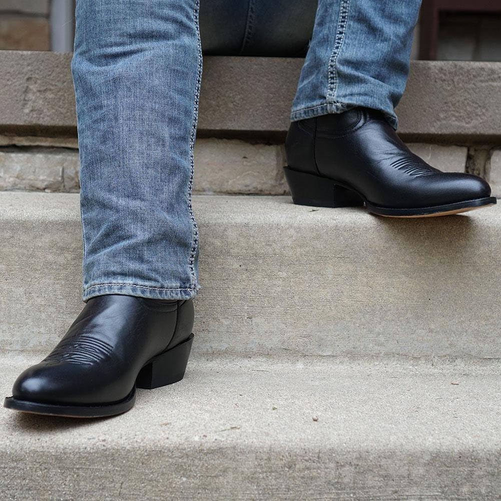 Soto Boots Men's Classic Round Toe Cowboy Boots H7001 - Genuine Leather Western Boots for Men, Comfortable Riding & Work Boots - Perfect for Rodeo, Country Dancing & Outdoor Adventures