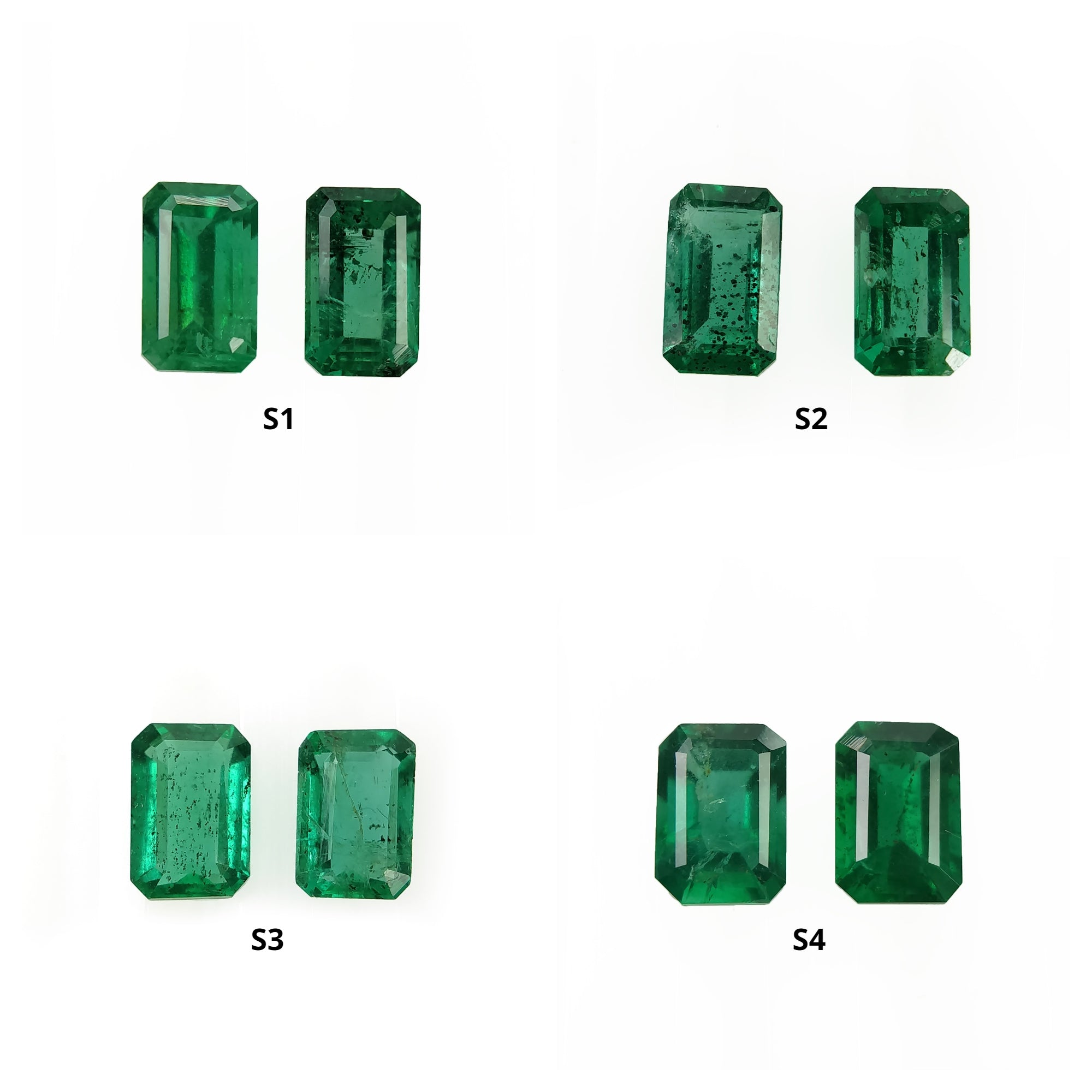 Natural Untreated Green Emerald Gemstone Octagon Cut - 2pc Set for Jewelry Making, Engagement Rings & Necklace Designs