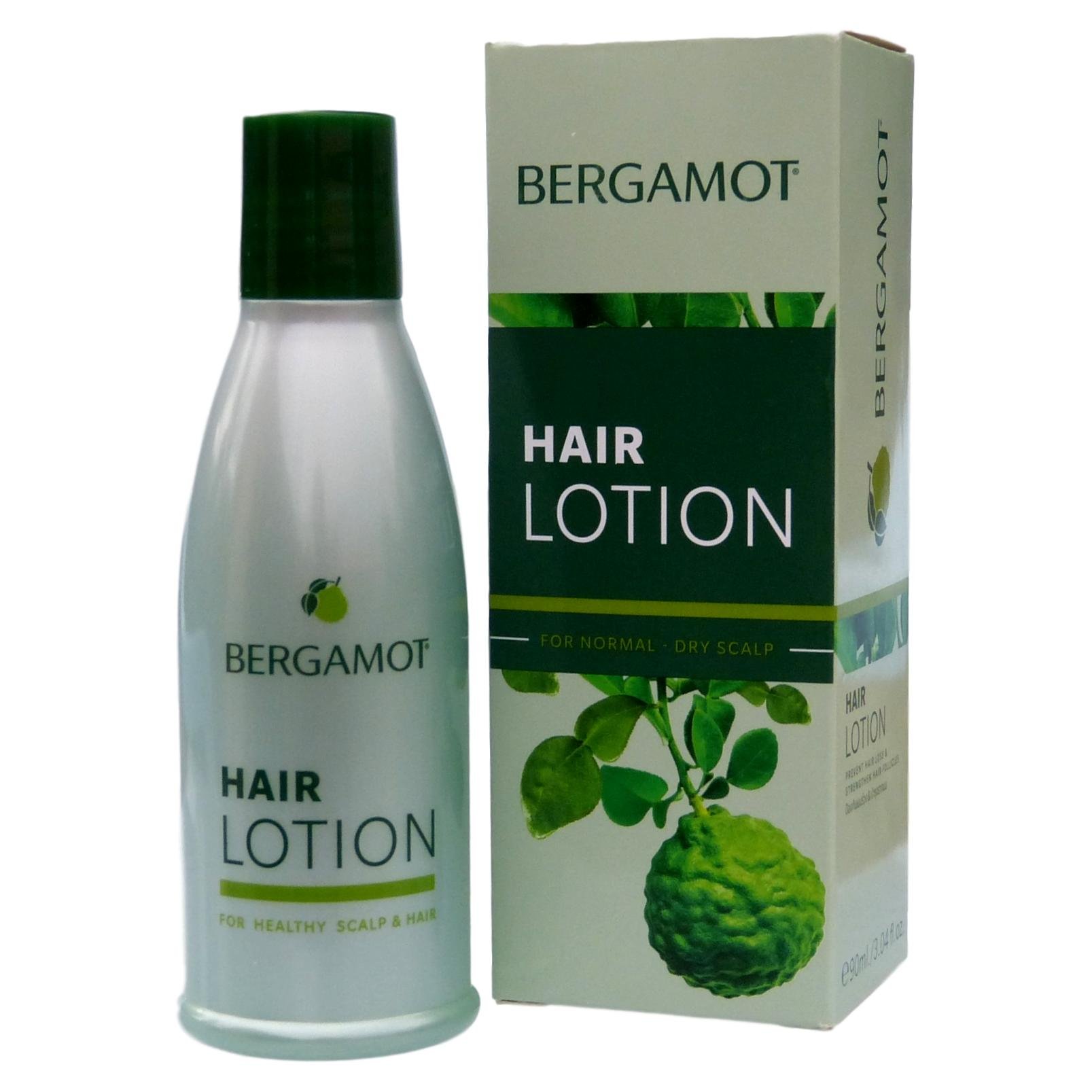 Bergamot Hair Lotion for Hair Loss Prevention - Kaffir Lime Extract Formula (90ml/3oz) - Promotes Healthy Hair Growth for Men & Women - Perfect for Daily Scalp Care & Thinning Hair Treatment