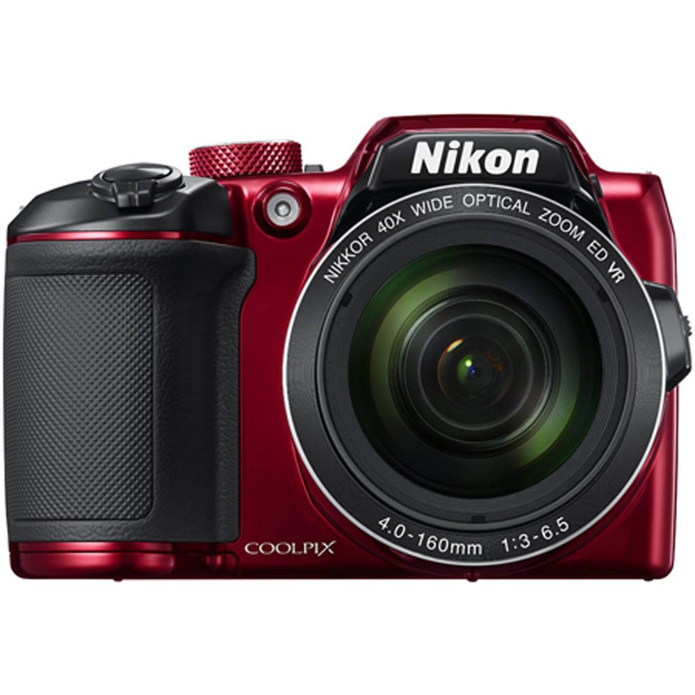 Nikon COOLPIX B500 16MP Digital Camera with 40x Optical Zoom, 1080p Video, WiFi & Bluetooth (Red) - Perfect for Travel, Wildlife Photography & Vlogging