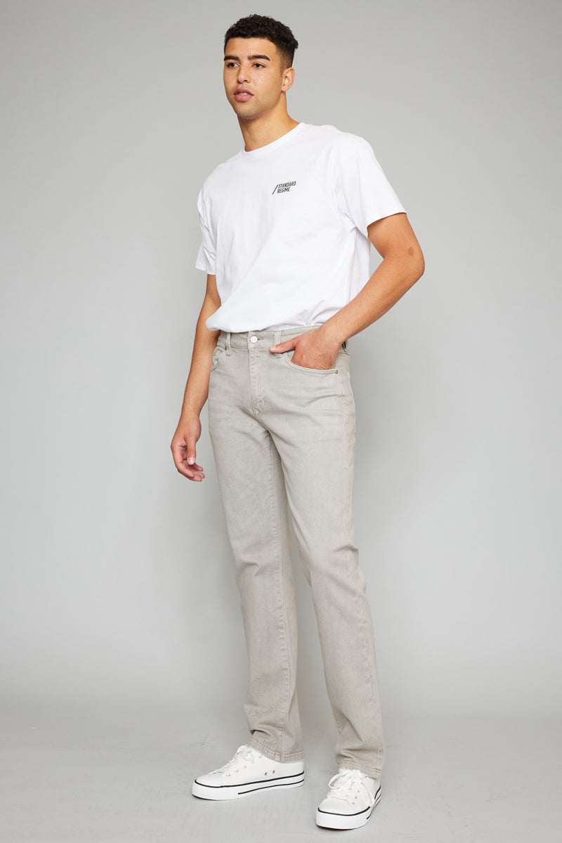 Ethan Light Gray Slim Straight Fit Men's Jeans - Comfortable & Stylish for Casual Wear, Work & Everyday Outfits