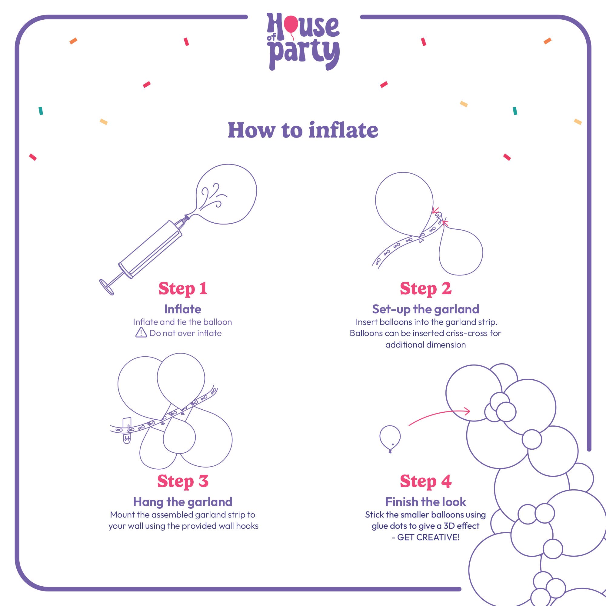 HOUSE OF PARTY Pink Balloon Garland Kit - 5/12/18 Inch Baby Pink Balloons for Balloon Arch, Perfect for Graduation Party Decor, Birthday Decorations, Wedding & Bridal Shower Decor, Easter Party Supplies - Create Stunning Backdrops for Photos & Events