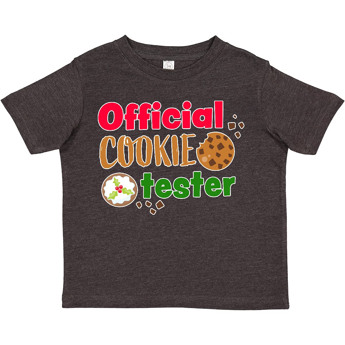 Inktastic Official Cookie Tester Christmas Cookies Toddler T-Shirt - Funny Holiday Baking Outfit for Kids, Perfect for Christmas Parties & Family Baking Activities