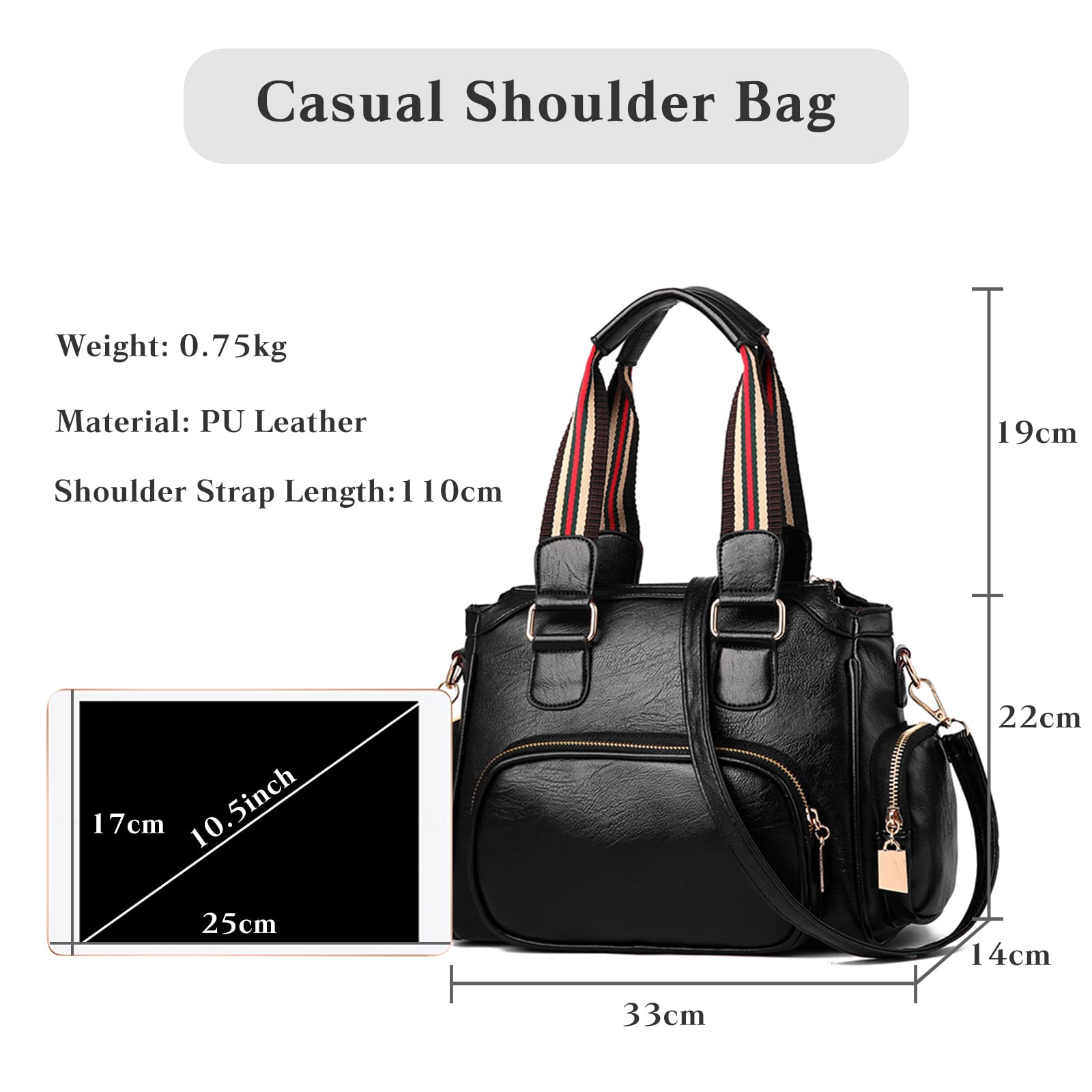 Stylish Lightweight Tote Bag for Women - Fashionable Durable Shoulder Handbag - Perfect for Work, Travel & Everyday Use