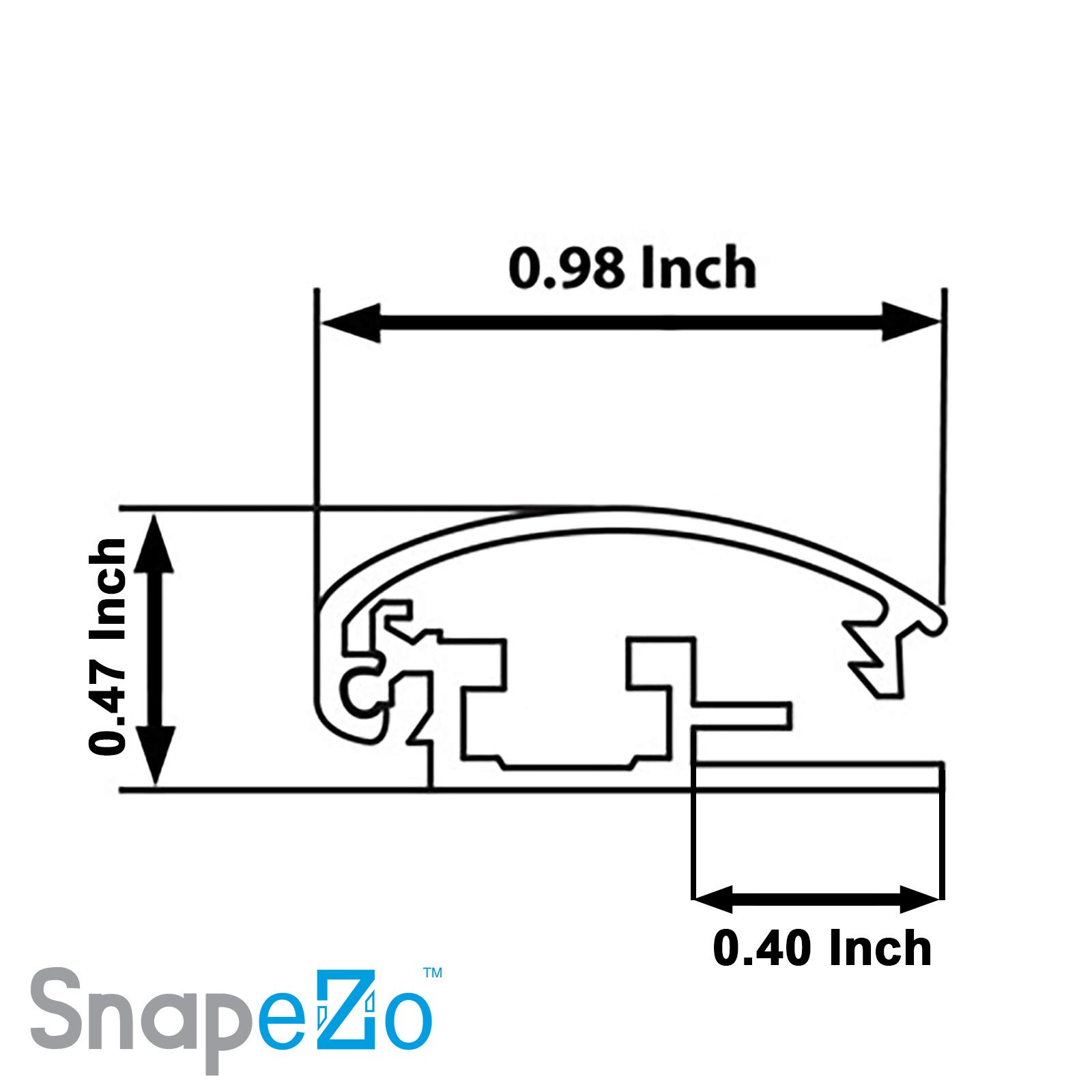 SnapeZo 10-Pack 22x28 Inches Black Poster Frames - Front Loading Snap Frames with 1 Inch Aluminum Profile - Wall Mounted Picture Frames for Posters, Artwork, Photos - Perfect for Home, Office, Gallery & Retail Displays