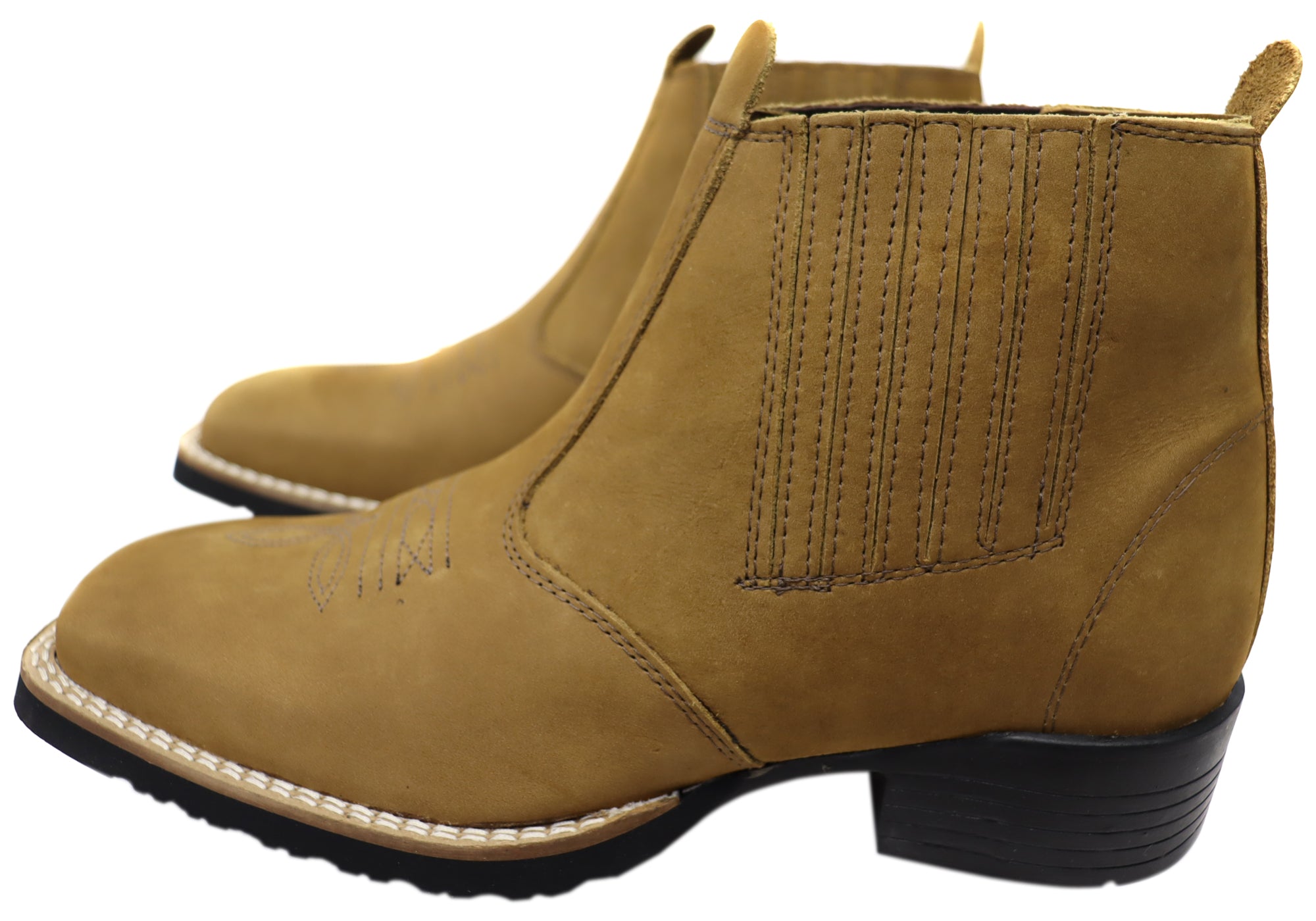 D Milton Orleans Men's Comfortable Leather Western Cowboy Chelsea Boots - Stylish & Durable for Work, Rodeo & Casual Wear