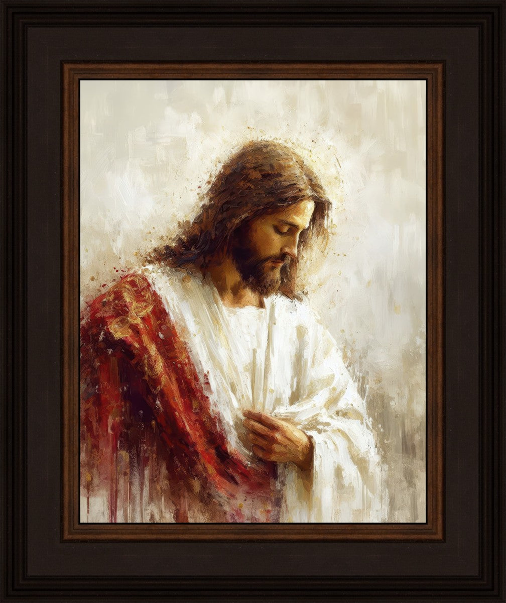 Jesus Christ in Red Robes - Religious Wall Art for Home & Church Decor - Perfect for Prayer Rooms, Sunday Schools & Christian Gifts