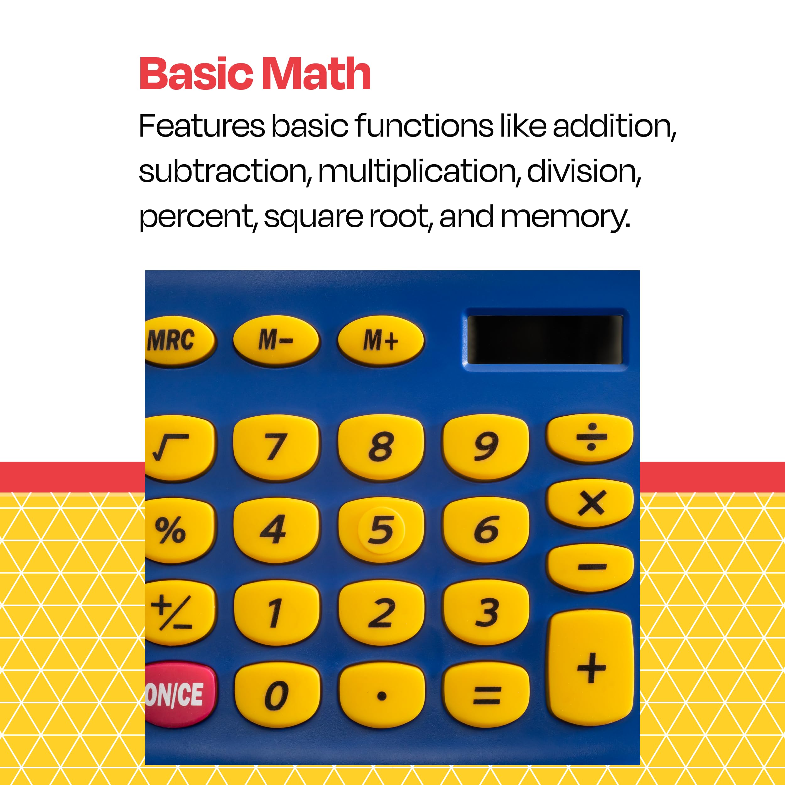 School Smart Primary Calculator - 4 x 5.5 Inch Basic Math Calculator for Kids - Pack of 30 - Perfect for Classroom, Homeschool & Elementary School Learning