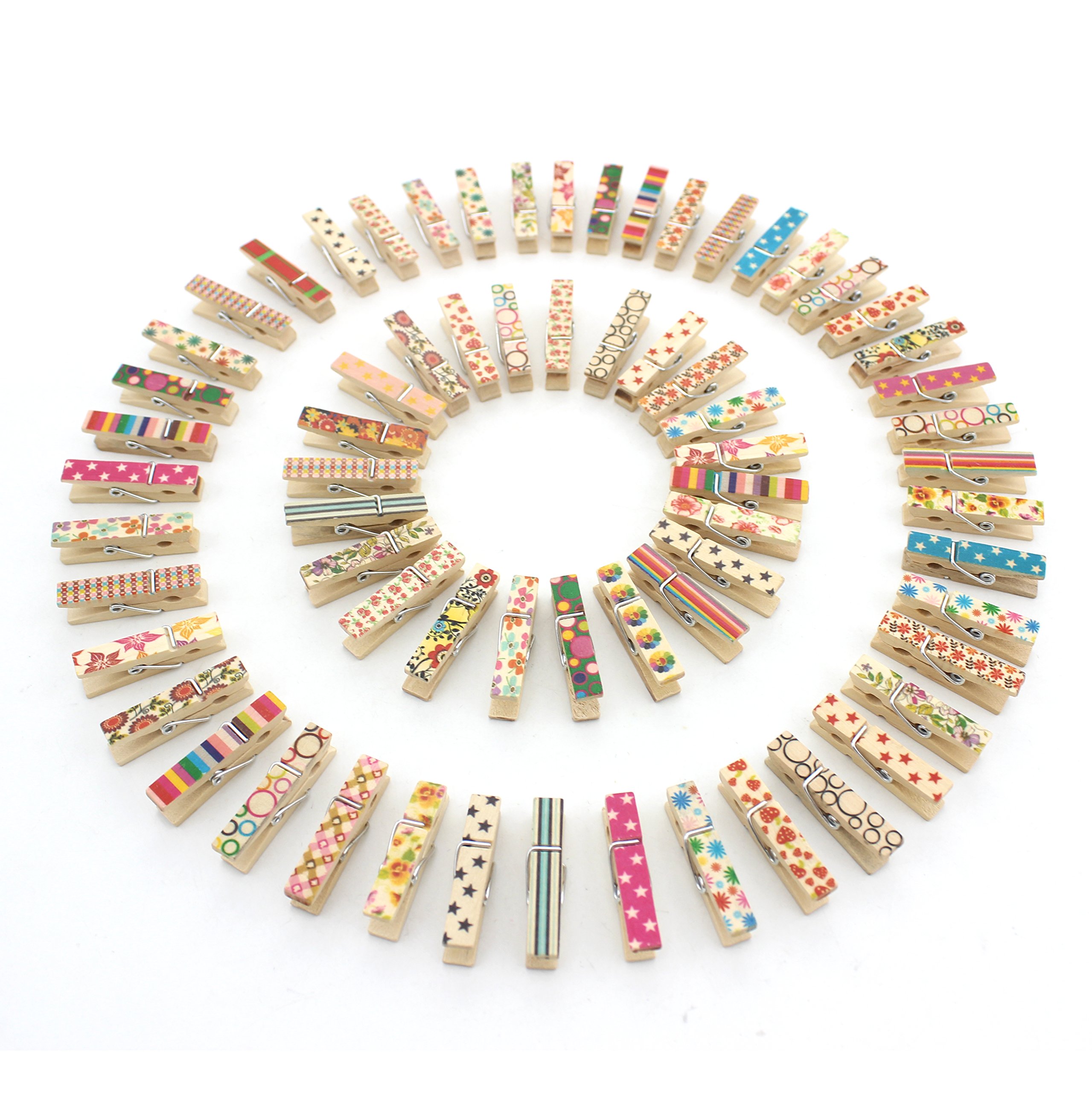 100 Pack Mini Wooden Clothespins for Photos, Paper, Crafts - Perfect for Scrapbooking, DIY Projects & Home Decor