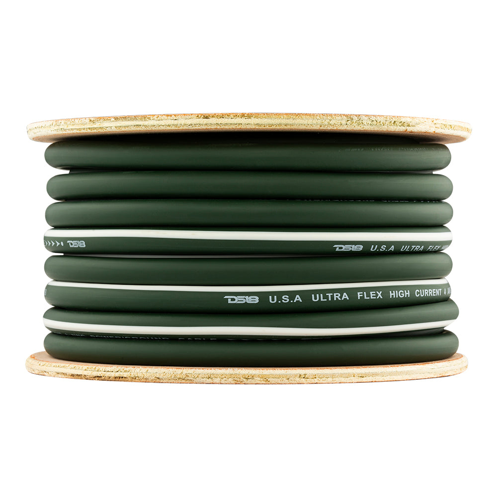 4 Gauge 100% OFC Ground Power Cable - 50 Feet Camo Green - Perfect for Car Audio, Solar Panels, and RV Electrical Systems