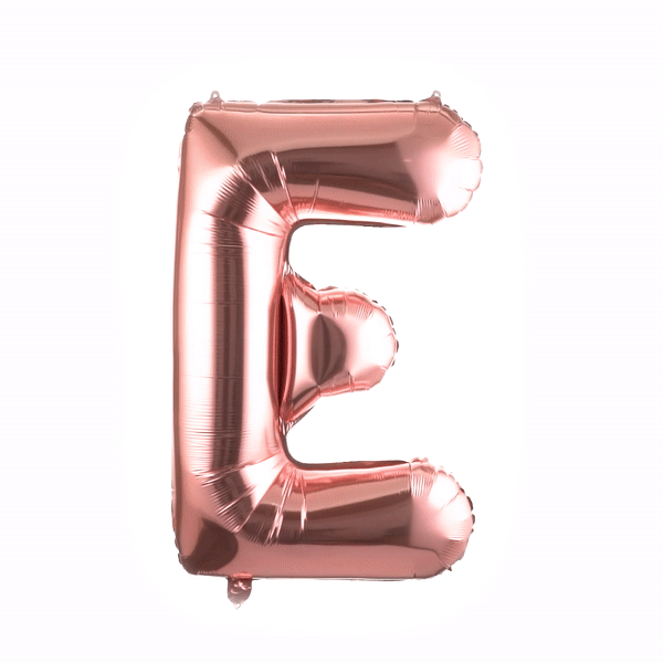 Rose Gold Mylar Letter E Balloon - 40
