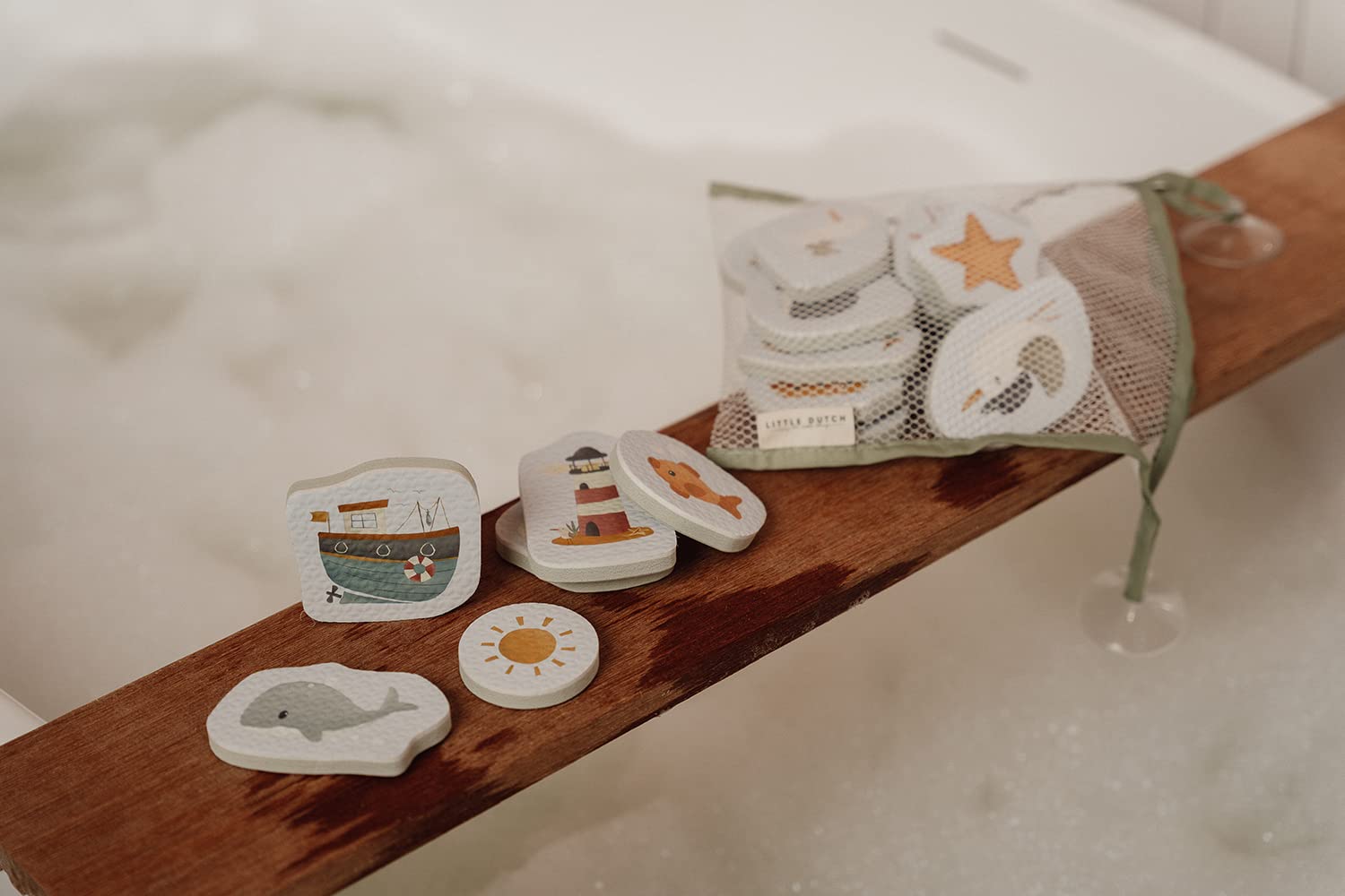 Little Dutch Foam Figurines - Rubo Toys Sailors Bay Play Set for Kids | Safe & Soft Bath Toys for Toddlers | Perfect for Bathtime, Pool Play & Sensory Learning