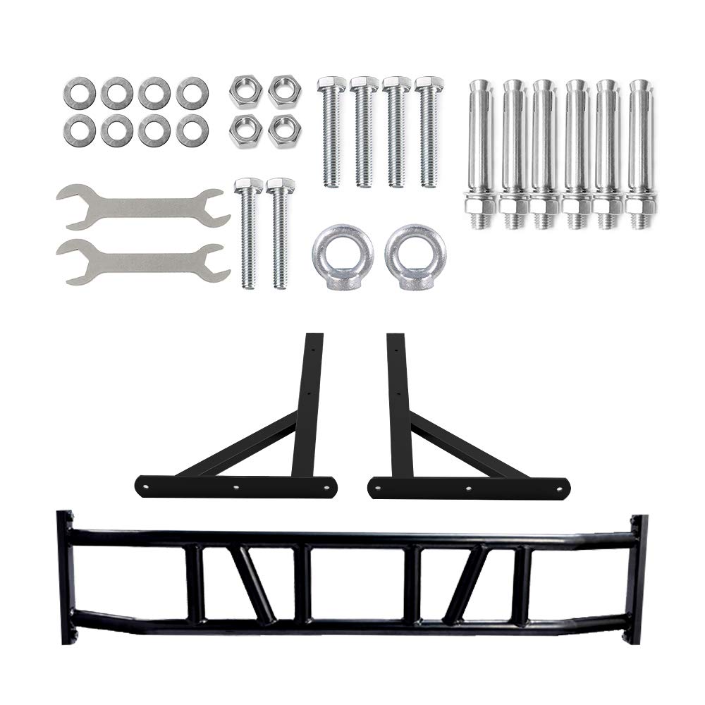 Wall Mount Pull Up Bar - Heavy Duty Wall Mounted Chin Up Bar for Home Gym, Upper Body Workout Equipment (Ideal for Doorway, Garage & Apartment Fitness)