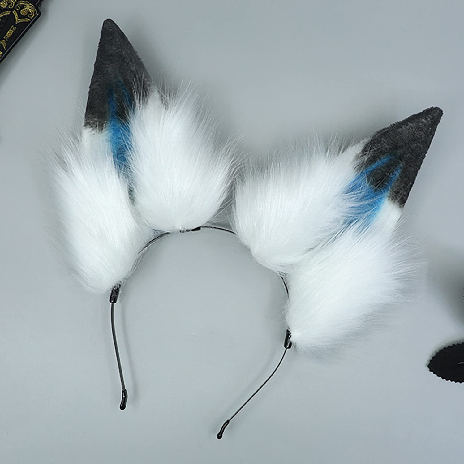 Faylay Women's Furry Dog Ear Headband - Cute Animal Ear Hair Accessories for Cosplay, Halloween, and Costume Parties