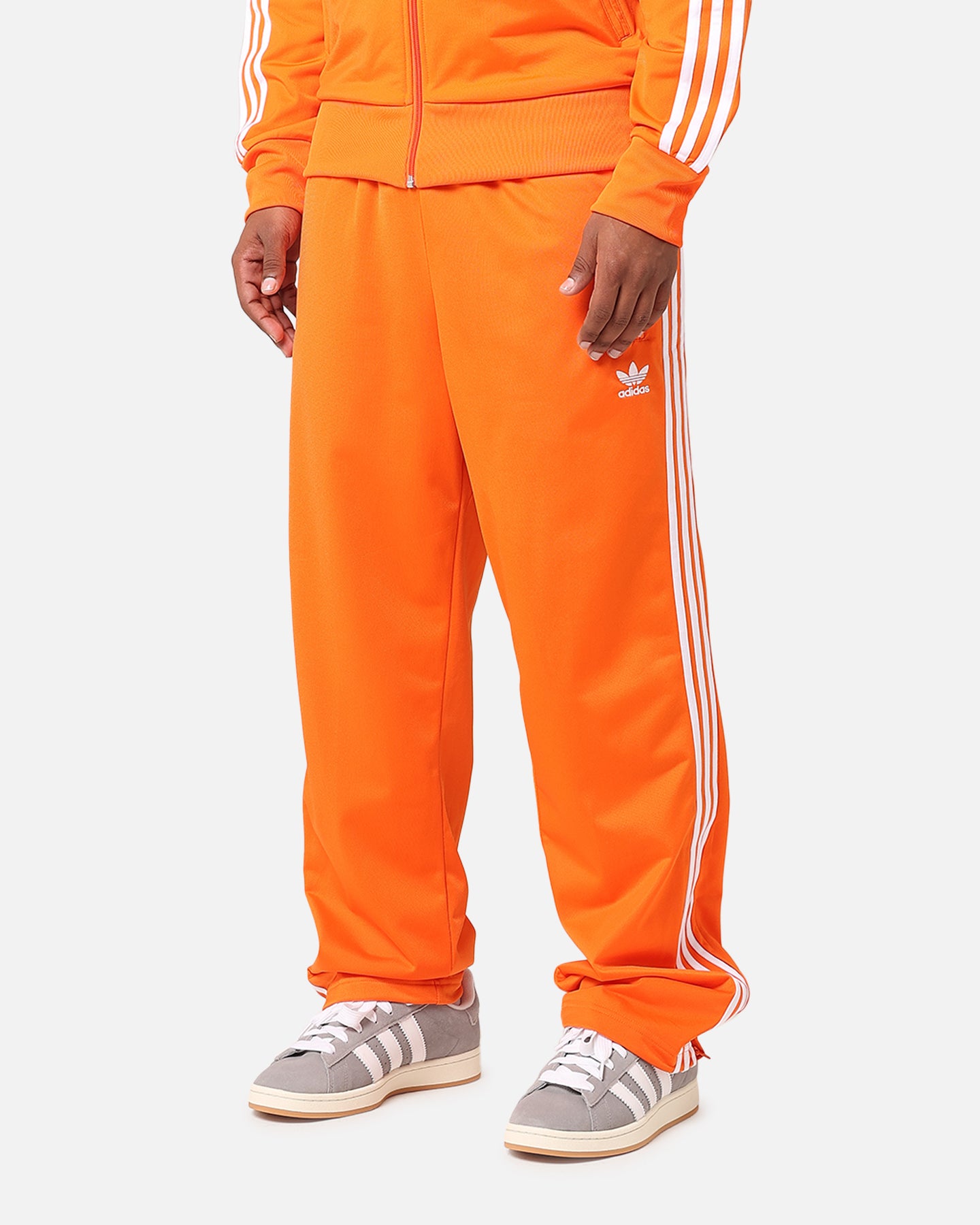 Adidas Firebird Track Pants for Men - Orange Retro Running Joggers for Casual Wear & Gym Workouts