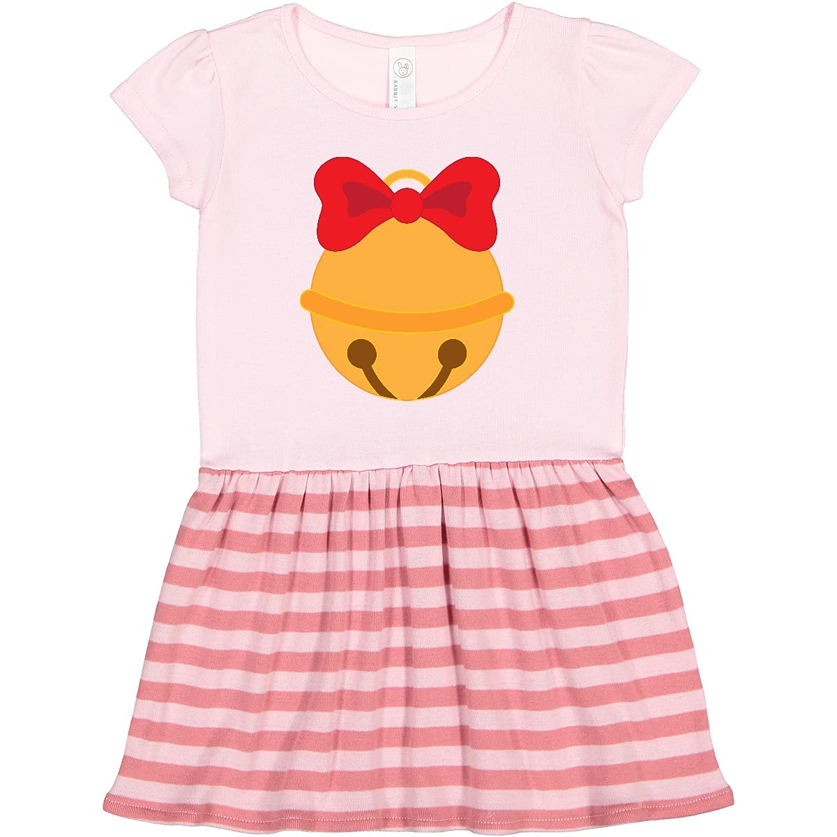 Inktastic Christmas Jingle Bell Toddler Dress - Festive Holiday Outfit for Baby Girls | Perfect for Christmas Parties, Family Photos & Holiday Celebrations