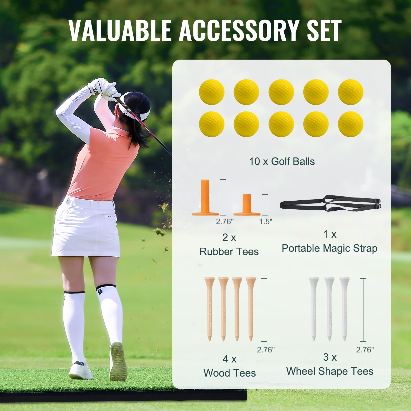 VEVOR Golf Practice Hitting Mat - Premium Artificial Turf for Indoor & Outdoor Golf Training, Driving Range, Backyard, and Home Use