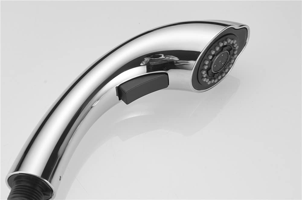 **Kitchen Pull-Out Sink Faucet Spray Head Replacement - Chrome Finish for Easy Dishwashing & Cleaning**    *(Perfect for Upgrading Old Faucets, Ideal for Washing Dishes, Fruits, and Vegetables in Modern Kitchens)*