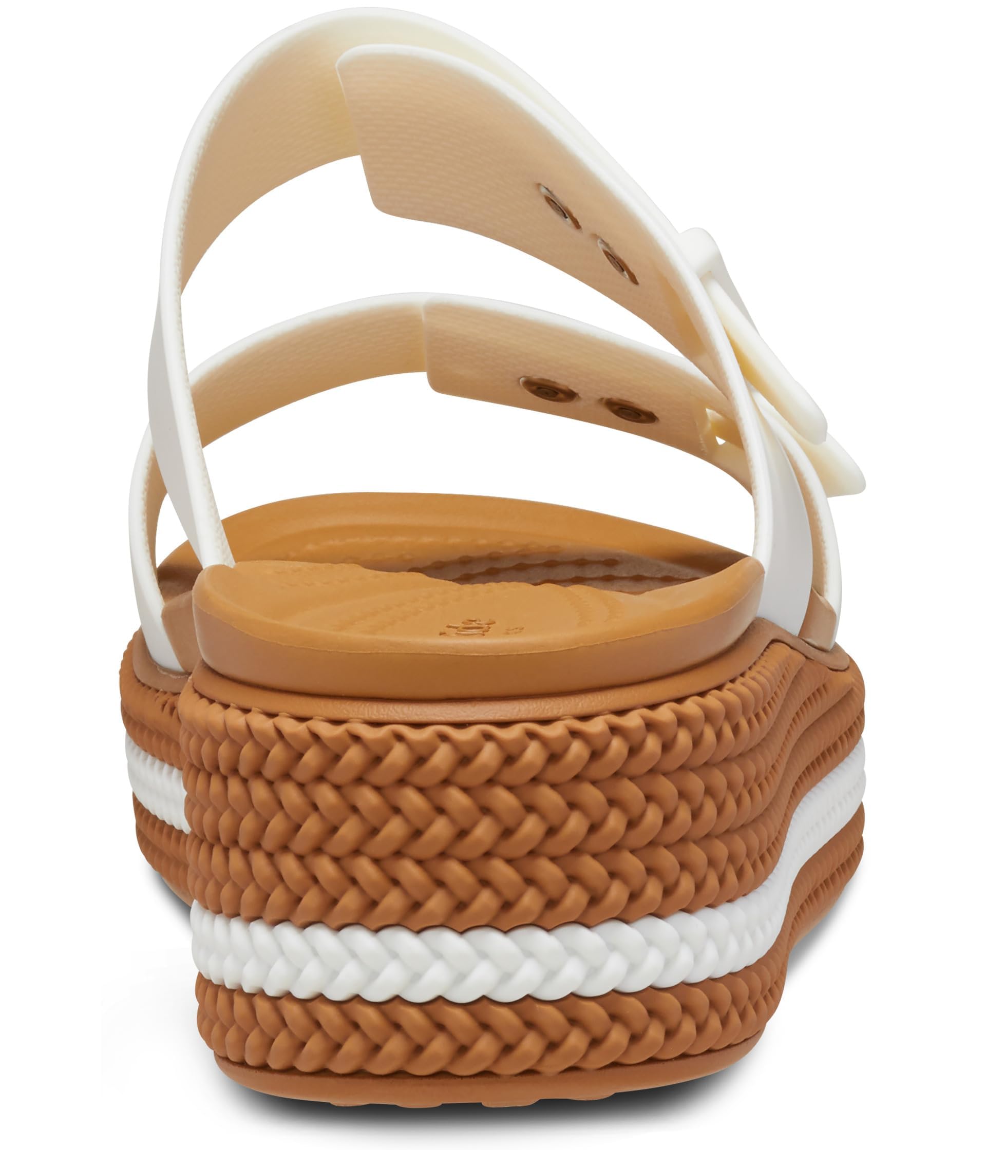 Crocs Women's Brooklyn Buckle Low Wedge Sandals - Comfortable Slip-On Shoes for Walking, Travel & Casual Wear