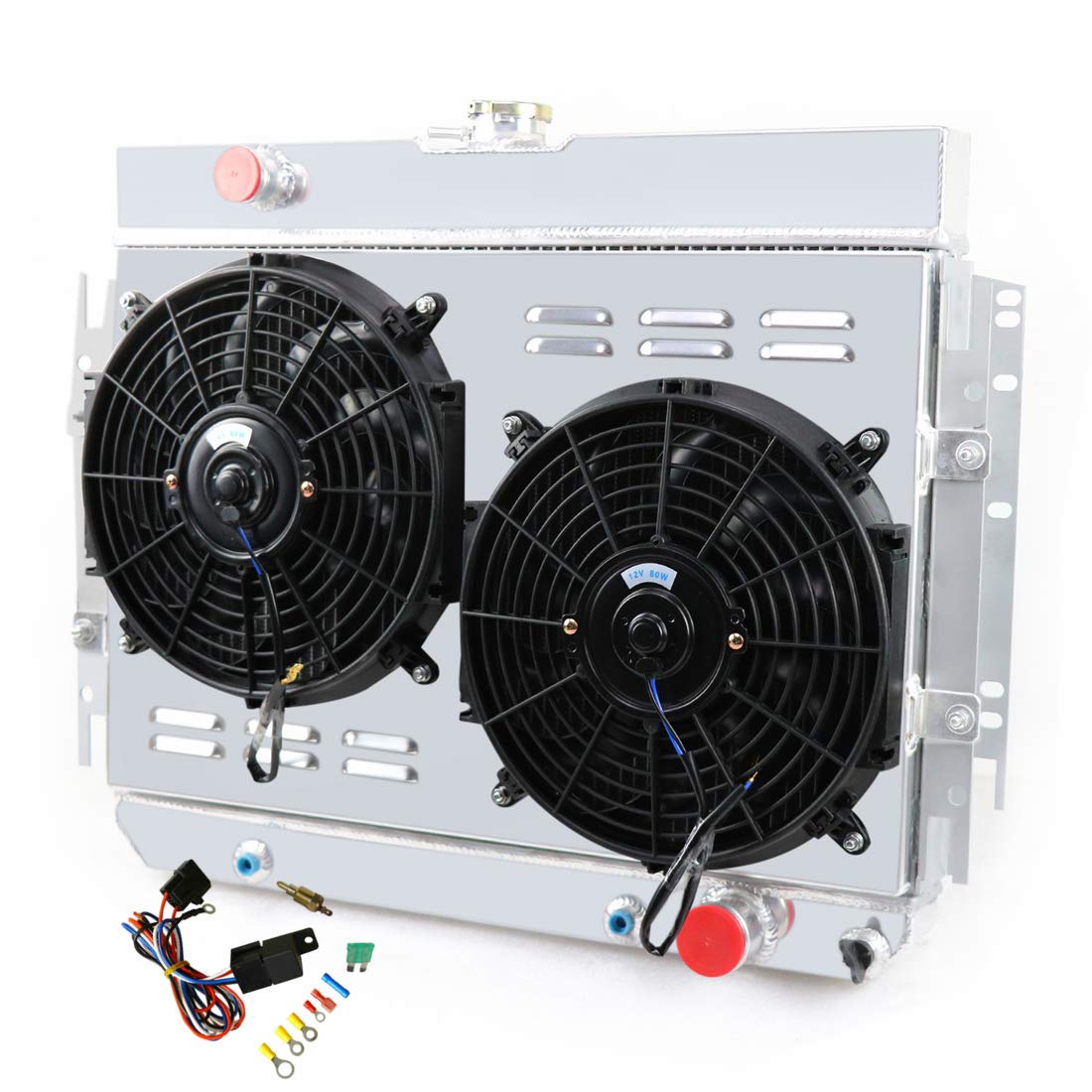 4 Row All Aluminum Radiator with Dual 12
