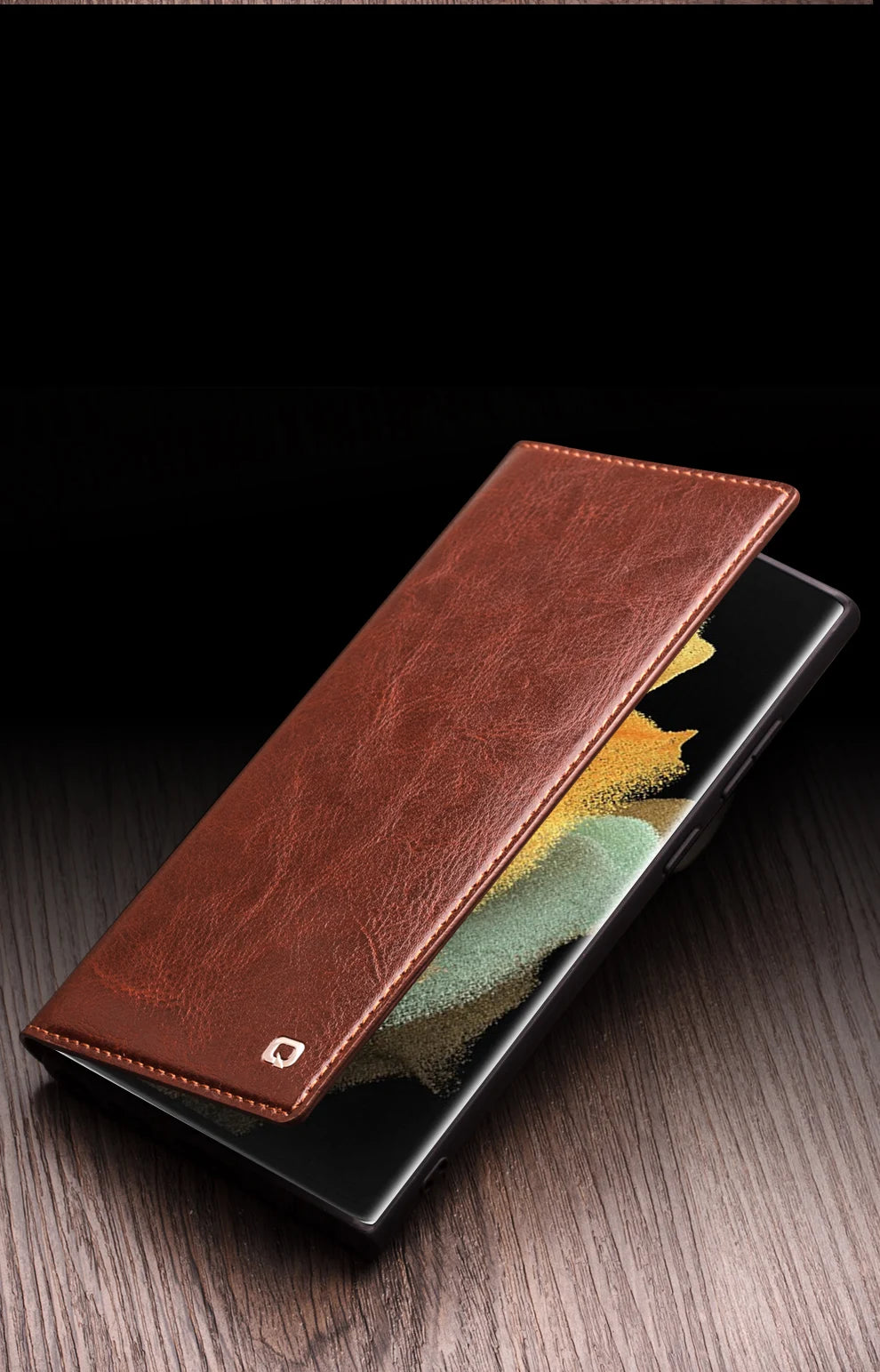 Samsung Galaxy S25 Ultra Genuine Leather Wallet with Card Slots - Stylish Retro Design for Men & Women - Perfect for Everyday Use, Travel, and Business