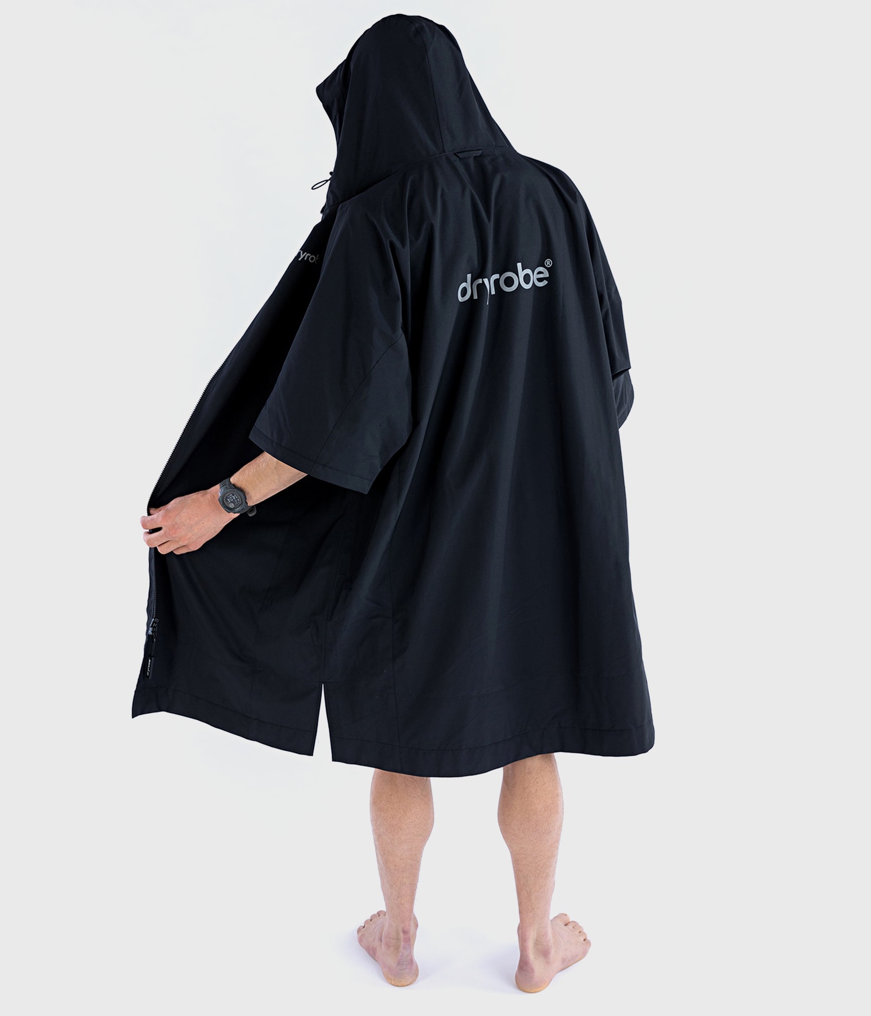 Dryrobe LITE Short Sleeve - Lightweight Adventure Changing Robe for Hiking, Surfing & Outdoor Activities | Quick-Dry Travel Towel with Pockets