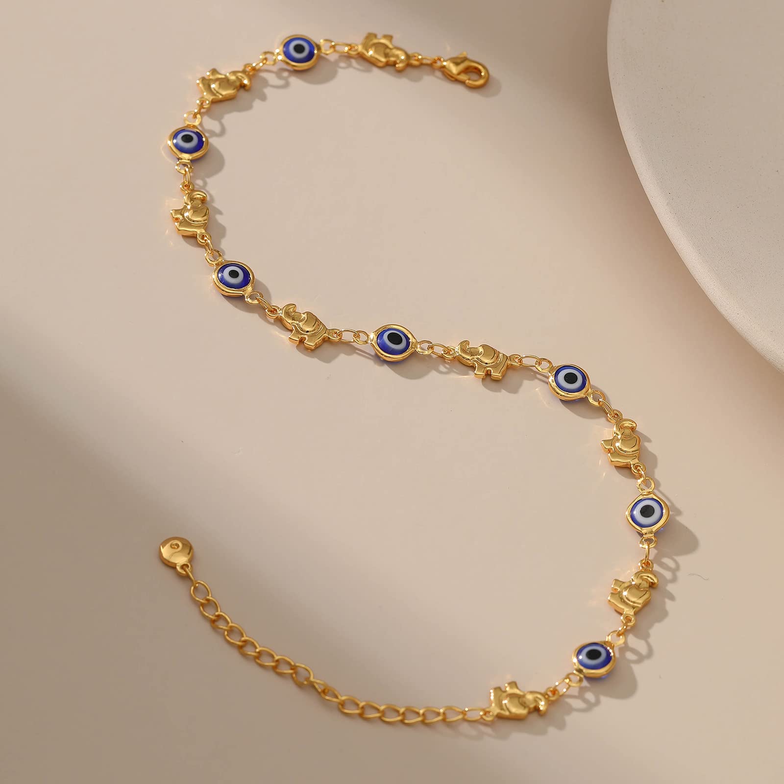 Yumikoo 18k Gold Plated Ankle Bracelet for Women - Elegant Adjustable Anklet Jewelry for Beach, Party & Everyday Wear