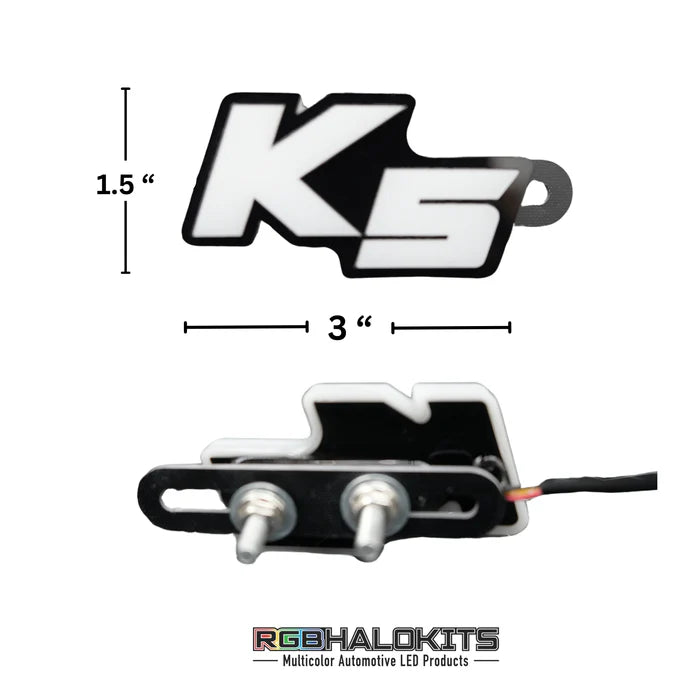 Kia K5 LED Emblem - Multicolor RGB Flowing Light Car Logo Badge for Customization | Perfect for Night Driving & Car Shows