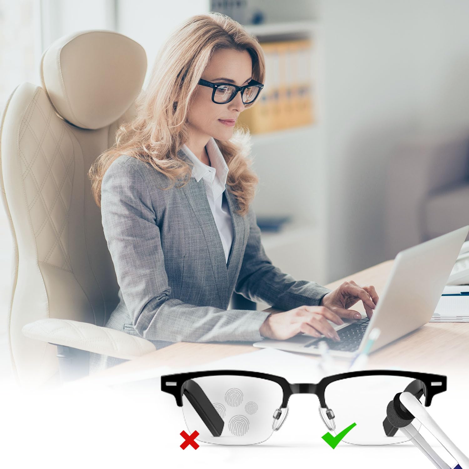 Premium Microfiber Glasses Cleaner Kit (3 Pack) - Ultra Soft Spectacle & Eyeglass Cleaning Cloths with Scratch-Free Technology | Portable Travel Size for Glasses, Sunglasses & Screens | Perfect for Home, Office & On-The-Go Use