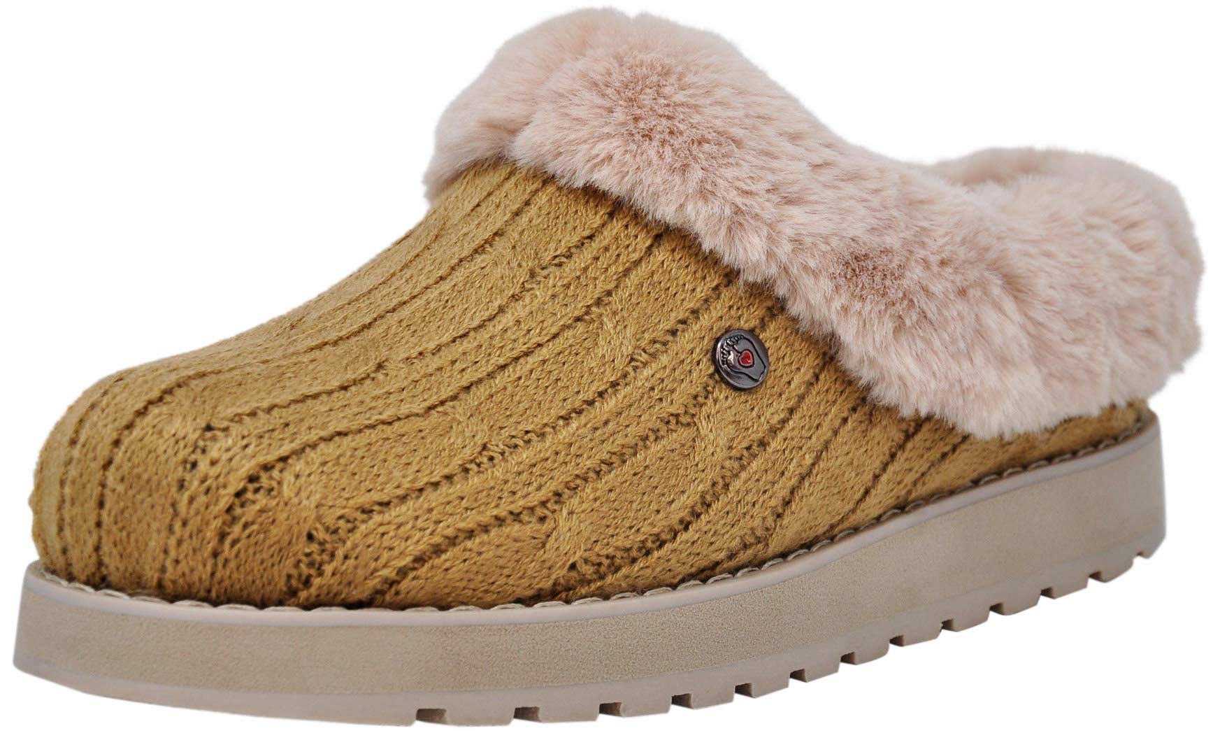 Skechers BOBS Women's Keepsakes Ice Angel Slippers - Cozy Memory Foam House Shoes for Women, Non-Slip Indoor/Outdoor Slippers - Perfect for Relaxing at Home, Lounging, or Quick Errands