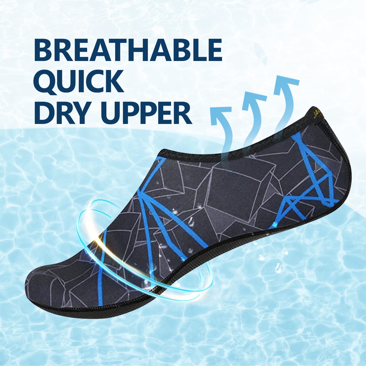 JACKSHIBO Water Shoes for Women & Men - Quick-Dry Swim Shoes, Aqua Socks for Swimming, Beach, Pool, Yoga & Surfing | Cruise Essentials & Water Activities
