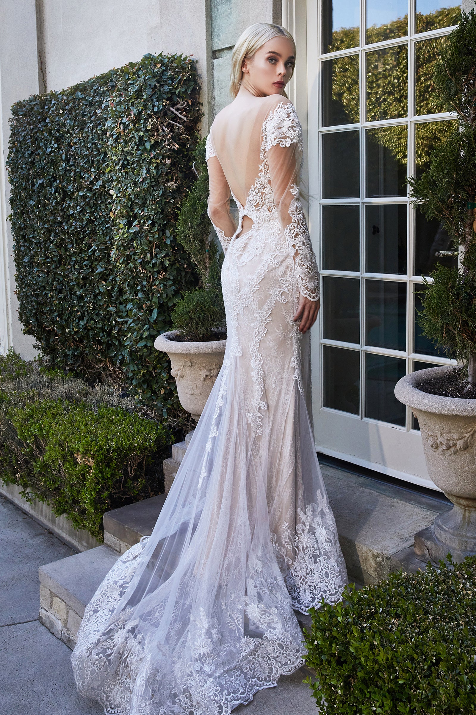 Bohemian Lace Mermaid Gown A1022 by Andrea & Leo - Elegant Beach Wedding Dress for Brides, Evening Gowns & Special Occasions